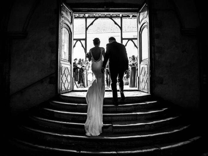 photo noir et blanc mariage
