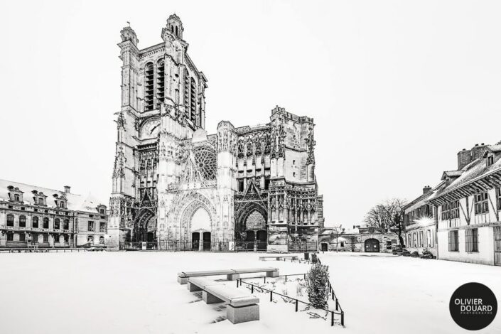 Neige à Troyes : Reportage photo en hiver coup de froid dans les rues